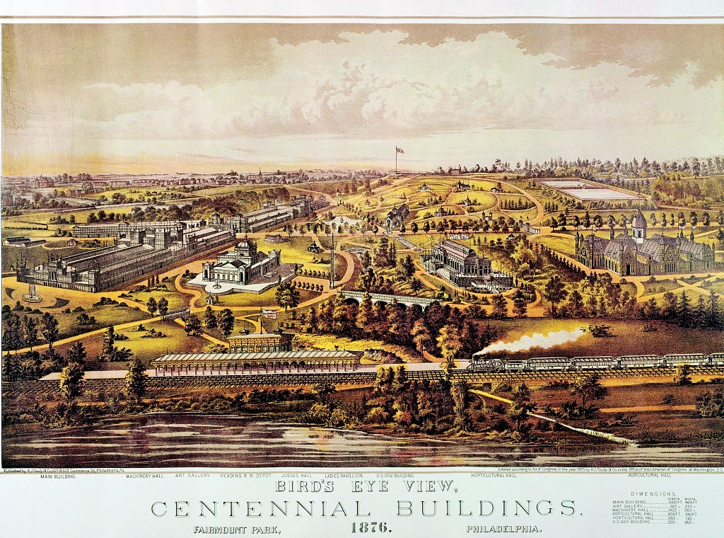 Bird's Eye View Of Centennial Buildings