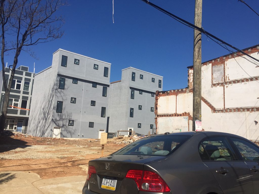 Blight Demolished, Duplex Planned, Construction On Etting St. In The Background