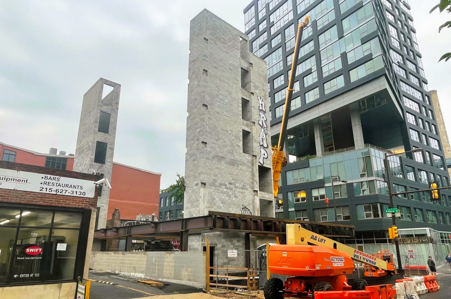 Steel Going Up at The Ben, Transforming the Corner of 2nd & Race OCF