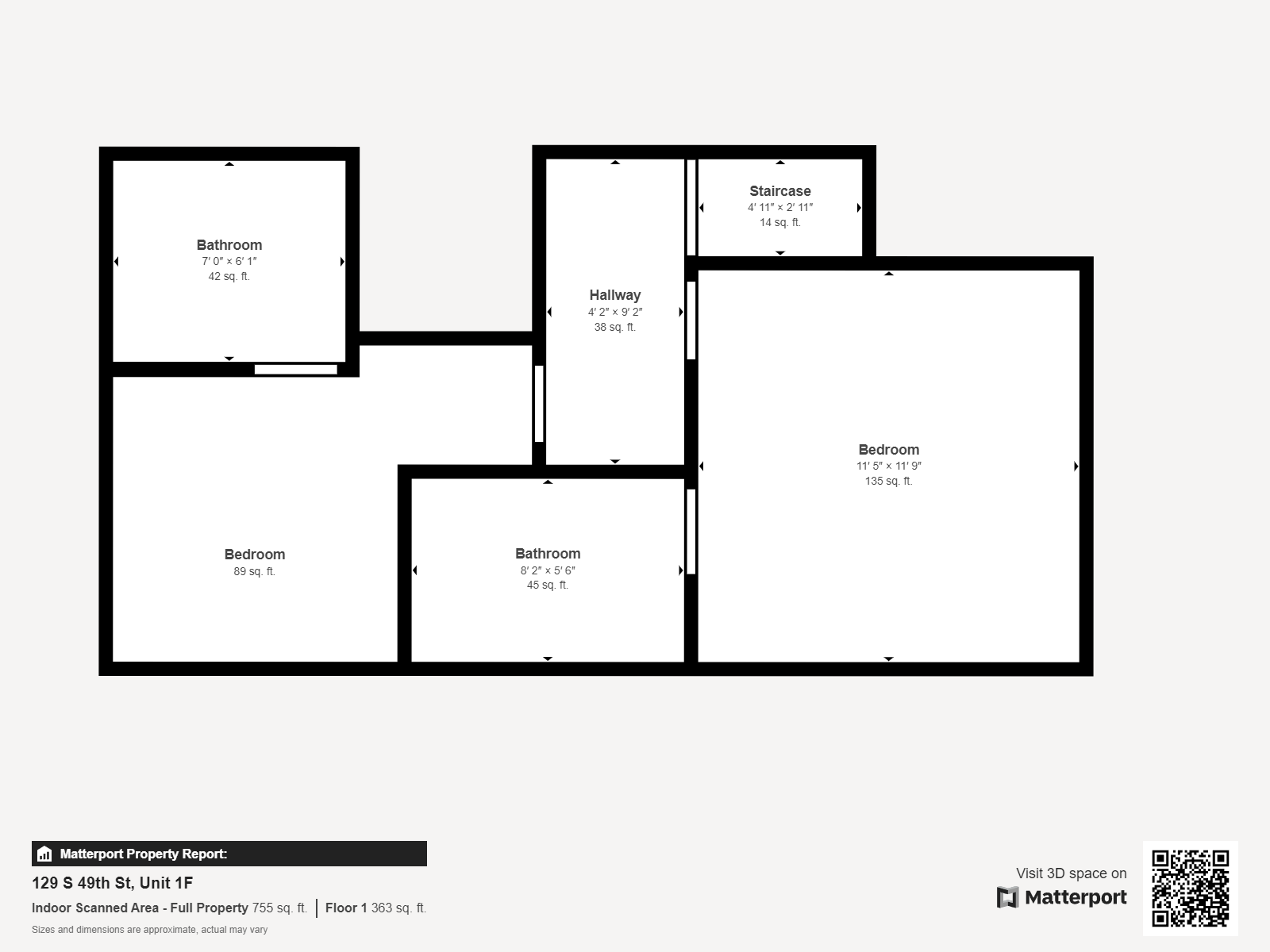 129 S 49th St Unit 1F - Finished Basement