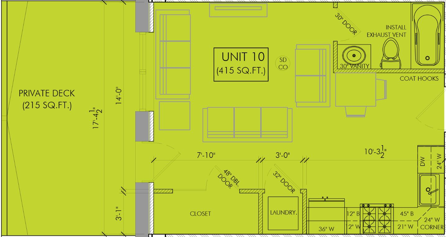 1705 Jackson St, Unit 10 Floor Plan